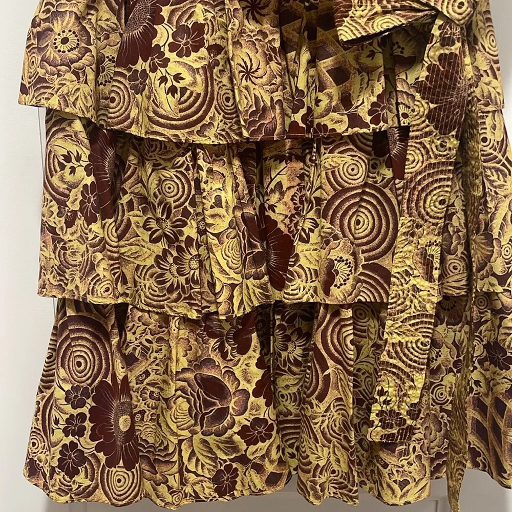 Ulla Johnson Honoria Tiered Printed Poplin Mini Dress - Picture 5 of 8